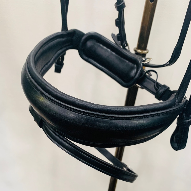 【SALE20％OFF】ディオン スペシャルドレッサージ水勒頭絡(丸革仕様) Black/OVER