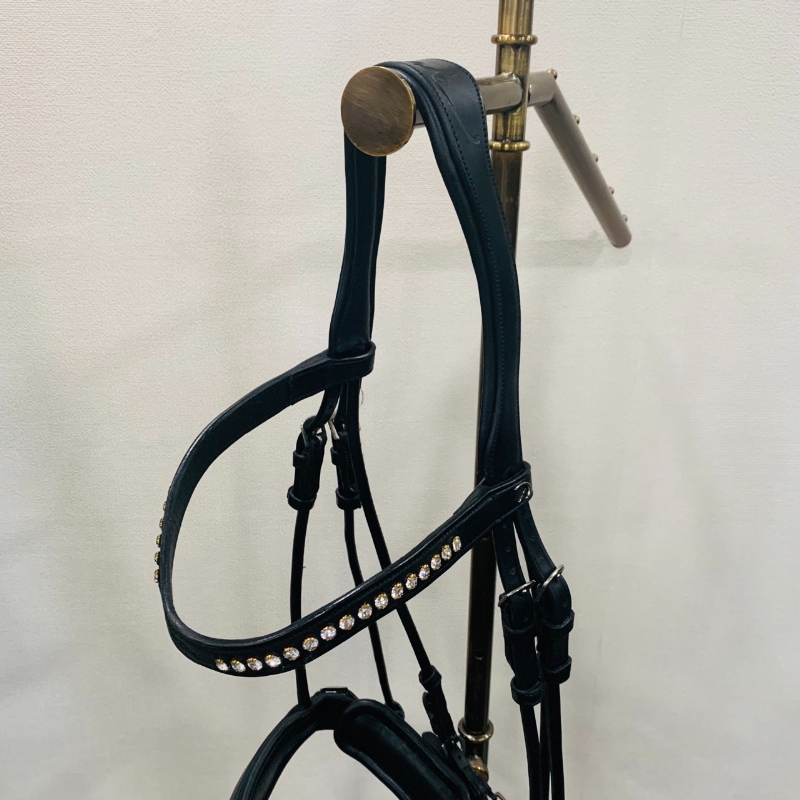 【SALE20％OFF】ディオン スペシャルドレッサージ水勒頭絡(丸革仕様) Black/OVER