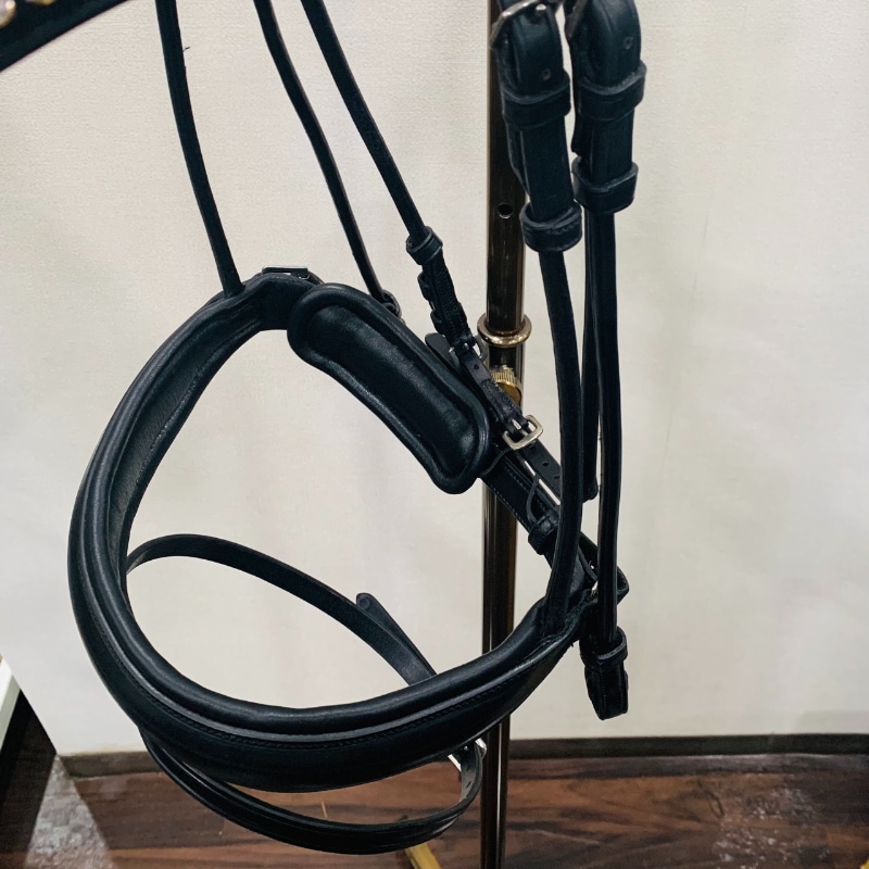 【SALE20％OFF】ディオン スペシャルドレッサージ水勒頭絡(丸革仕様) Black/OVER