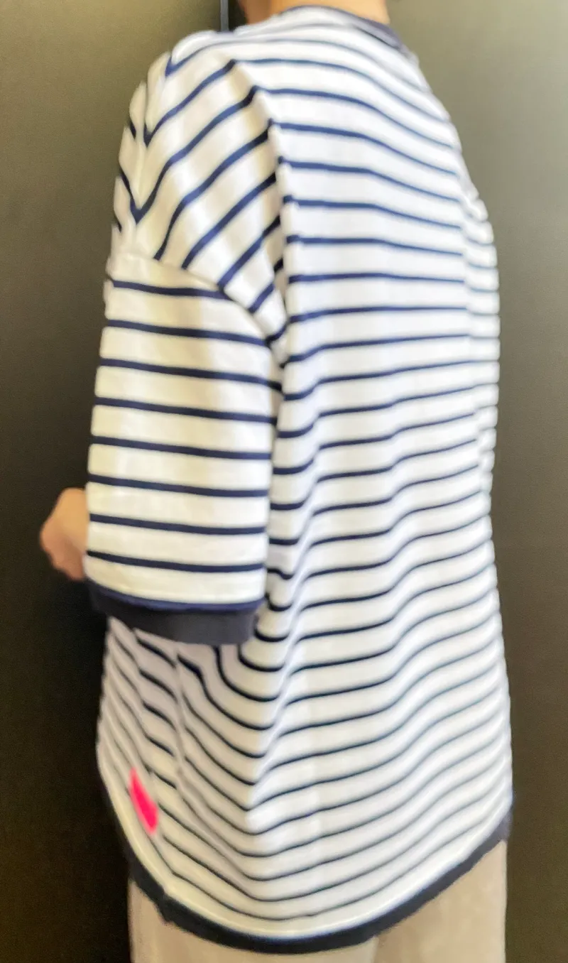 クアドリガMarine Border Styleシャツ ユニセックス<Heart Print>