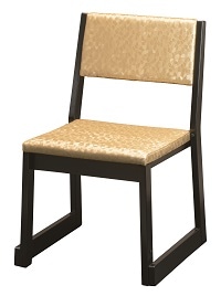 木製本堂用お詣り椅子　R-106　座高42cm　5脚組　ゴールド