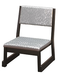 木製本堂用お詣り椅子　R-103　座高26cm　1脚　シルバー