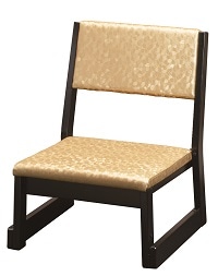 木製本堂用お詣り椅子　R-103　座高26cm　5脚組　ゴールド