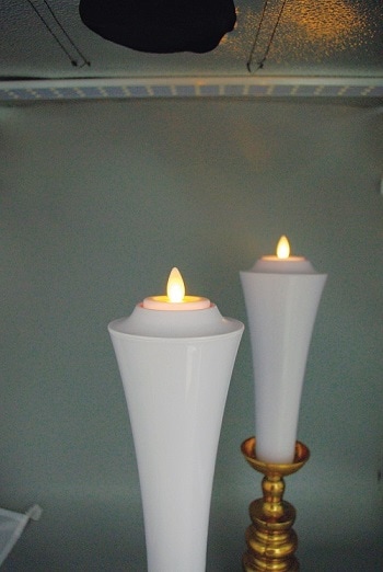 新型　和蝋型　通電式LEDろうそく　一燈　1本