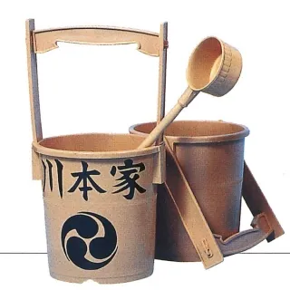 ミニ手桶ベージュ(紋・名あり)