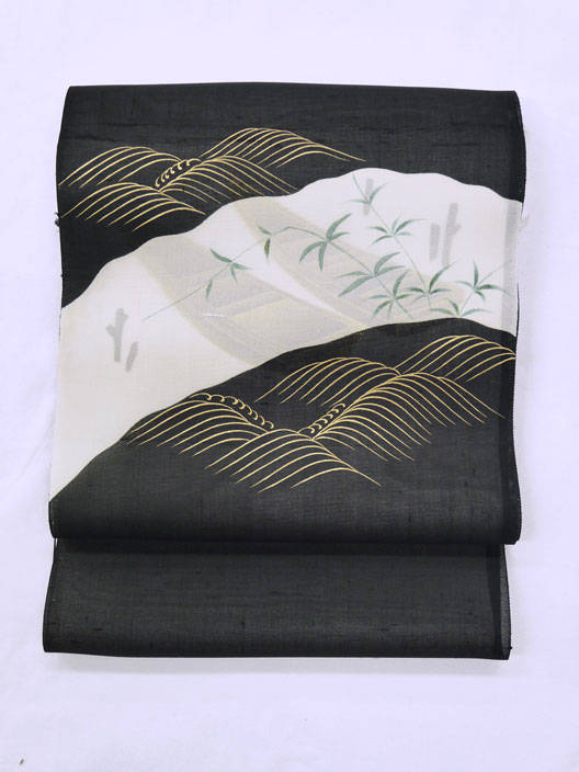 013-0155 夏染 九寸名古屋帯(染の川勝／二重紗) | 着物・帯専門店の