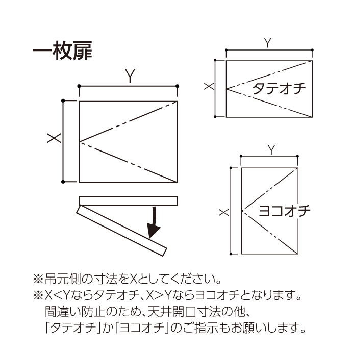 天井点検口 ハイハッチ／HHODGG／1枚扉／909×909まで／鍵付