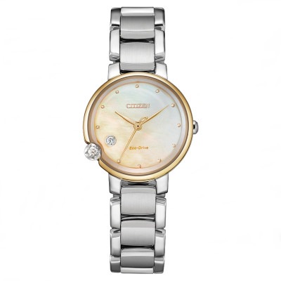 シチズン エル CITIZEN L ROUND Collection STELLA〜星〜 エコ・ドライブ ダイヤモンド入 ソーラー EW5586-86Y 送料無料 税込定価 77,000円|CITIZ