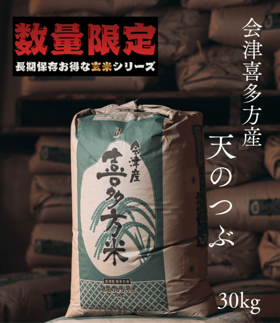 天のつぶ　30kg 玄米 玄米】【令和7年産】福島県 天のつぶ30kg（生産者出荷時の30kg紙袋