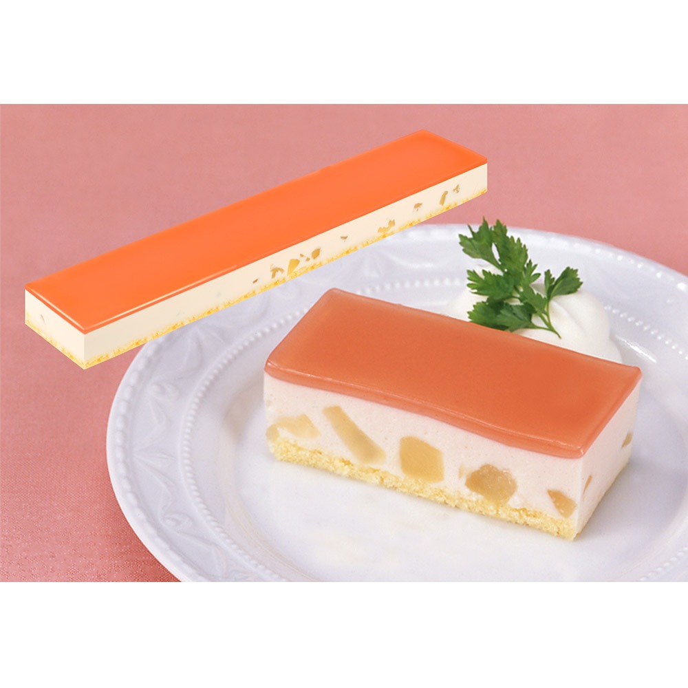 白桃ムース 550ｇ フリーカットケーキ スイーツ お菓子 ケーキ 洋菓子 のネット通販 食のプロ御用達の業務用 給食用食品 冷凍食品通販ナカヤマフーズオンライン