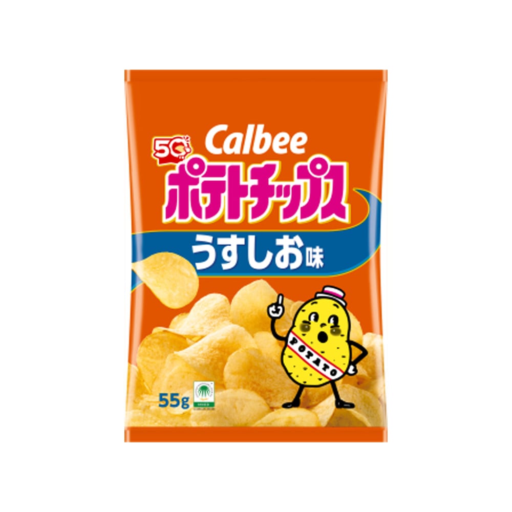 ケース販売】カルビー ポテトチップス うすしお味 55g×16個セット