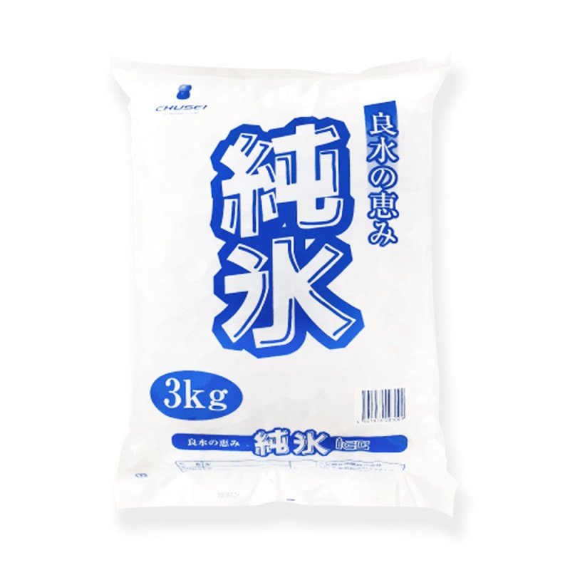 ケース販売】中勢 良水の恵み 純氷つぶつぶ 3kg×4ﾊﾟｯｸ | 冷凍食品,氷