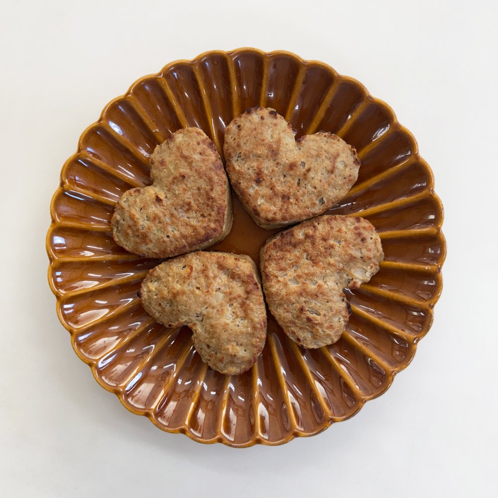 お試し価格10%OFF】日東ベスト FMうす味ハート型ハンバーグ 40g×25個 