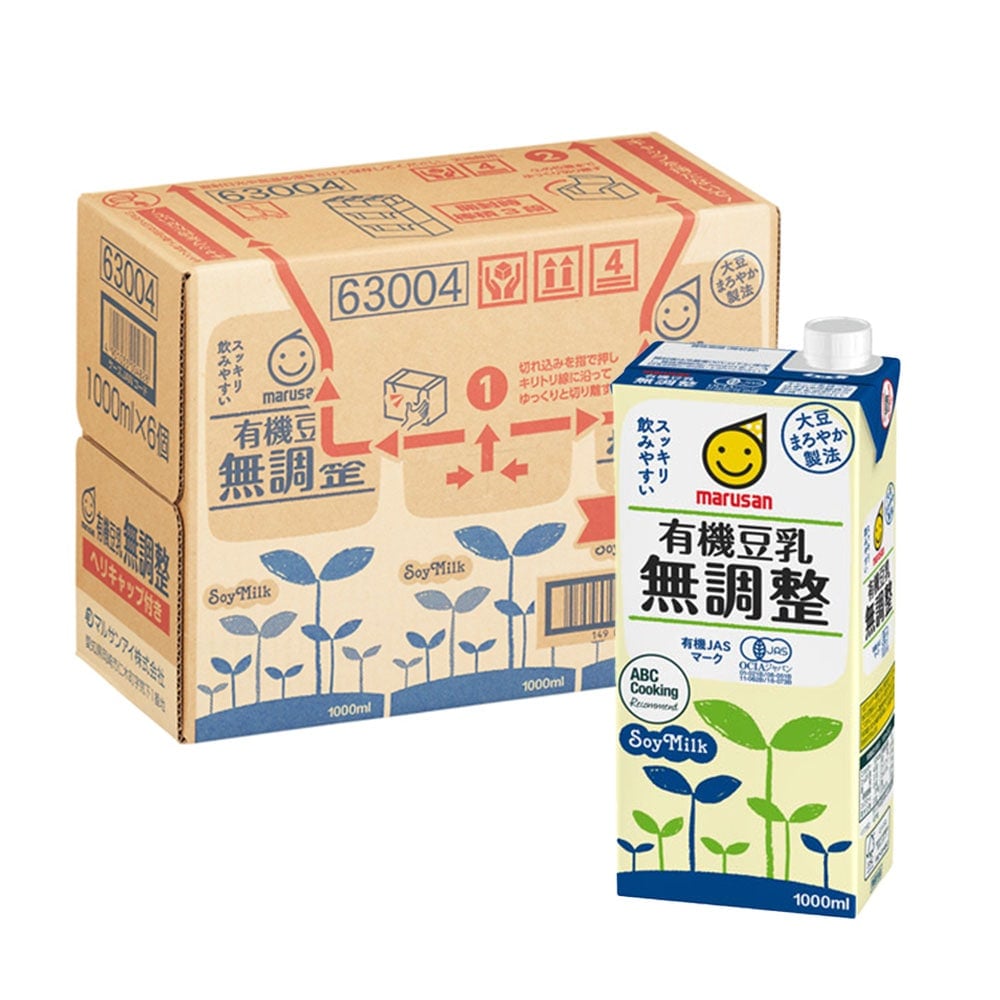 マルサンアイ 有機豆乳無調整 1L×6本 ※受注発注商品です | 飲料