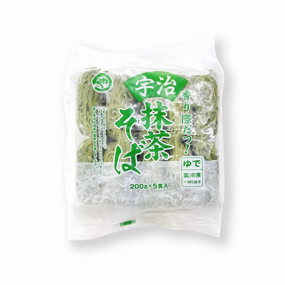 ケース販売】やまひろ 香り際だつ！宇治抹茶そば (200g×5食入り)×8袋