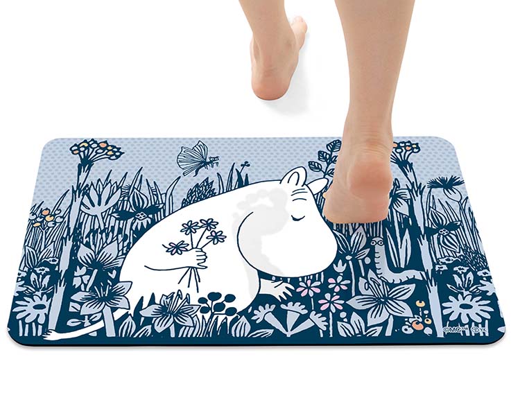 ランドリー・バス ムーミン 珪藻土入り ソフトバスマット 60×40cm 防菌防臭