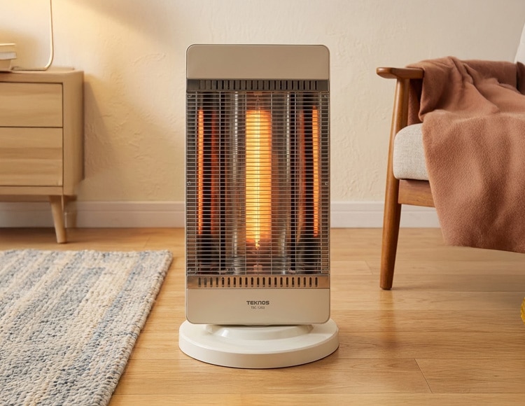 生活家電 コンビヒーター 3灯 1200W 800W 400W 首振り機能 転倒OFFスイッチ搭載