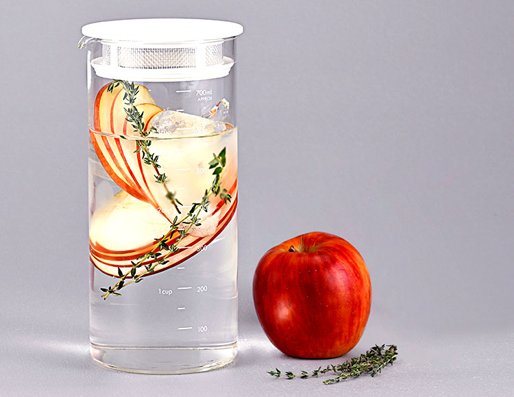 HARIO（ハリオ） 耐熱ガラス フルーツピッチャー SLOWRA 700ml 熱湯 食洗機 電子レンジ対応
