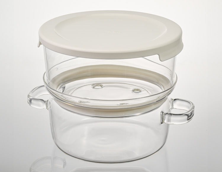 HARIO（ハリオ） 耐熱ガラス せいろ蒸し器 800ml 熱湯 食洗機 電子レンジ対応