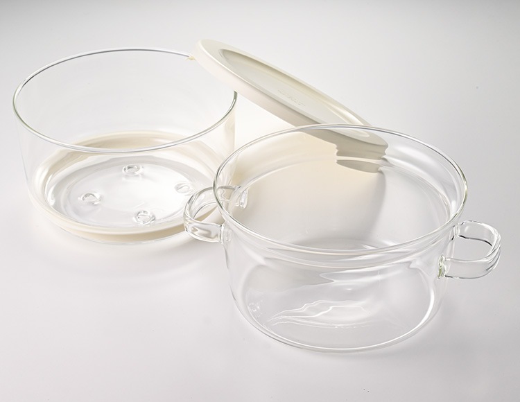 HARIO（ハリオ） 耐熱ガラス せいろ蒸し器 800ml 熱湯 食洗機 電子レンジ対応