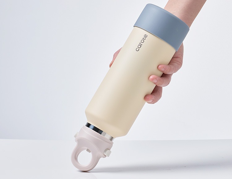 【公式販売店】CAROTE(カローテ) PRESSOFF 炭酸ボトル 600ml 保冷保温可能 ハンドル付き