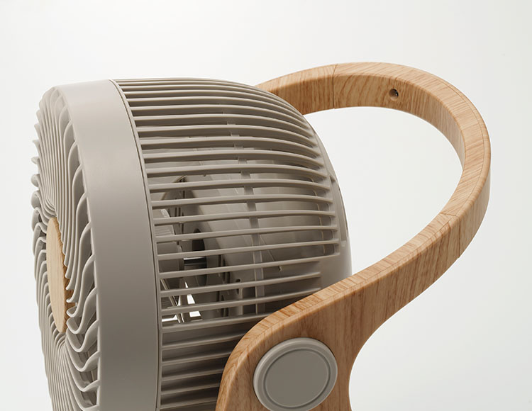 [木目調でインテリアになじむ] WOODSTYLE サーキュレーター扇風機  DCモーター 節電センサーリモコン付き 24畳 風量設定4段階