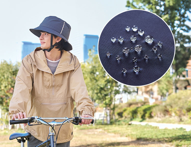 自転車ヘルメット用レインハット おしゃヘル（ネイビー/カーキ）
