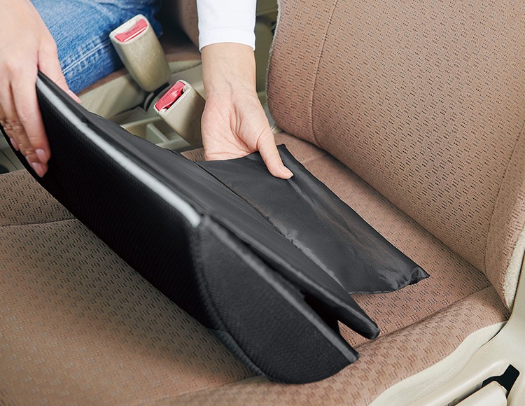 [保冷バックは買い物バックとしても] 車収納ボックスになる腰クッション & 保冷バック セット 容量30L 折りたたみ式
