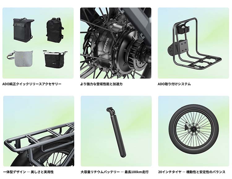 [公道も安心] Ado e-bike 電動自転車 Air One Ultra 20 型式認定 20インチ 