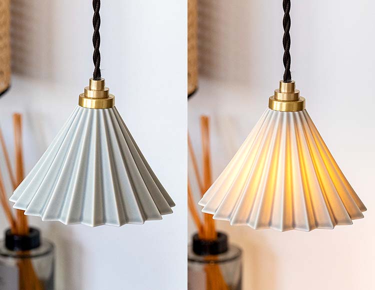 ORIGAMI LAMP (オリガミランプ) ペンダントライト LED電球対応 ブラウンコード 日本製