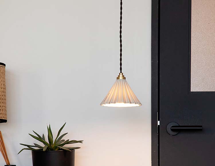 ORIGAMI LAMP (オリガミランプ) ペンダントライト LED電球対応 ブラウンコード 日本製