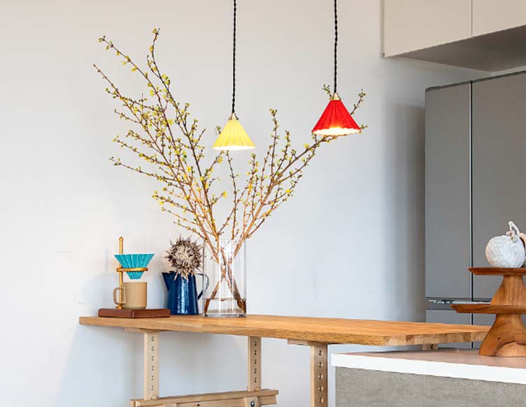 ORIGAMI LAMP (オリガミランプ) ペンダントライト LED電球対応 ブラウンコード 日本製