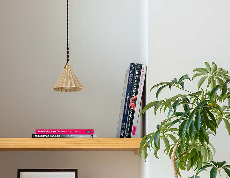 ORIGAMI LAMP (オリガミランプ) ペンダントライト LED電球対応 ブラウンコード 日本製