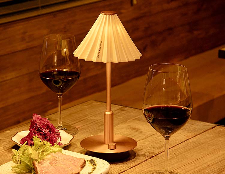 ORIGAMI LAMP (オリガミランプ) ポータブルライト ブラス USB充電式