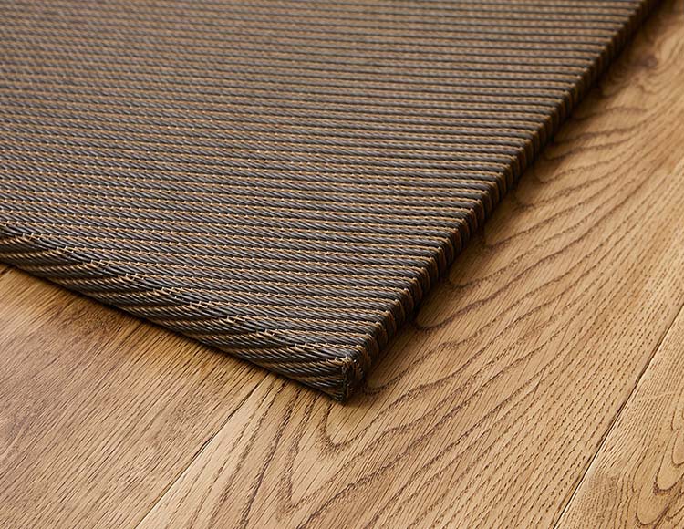 [水拭きできる] 畳マット い草風 綾模様 同色6枚セット (約2.5畳) 82×82×2.5cm