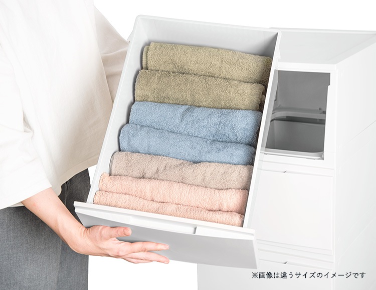 収納チェスト 壁付 2段 幅33cm 工具不要 簡単組立 キャスター付 日本製