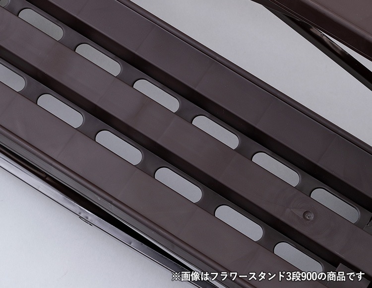 フラワースタンド 屋外 3段 幅60cm ブラウン 組立式 日本製