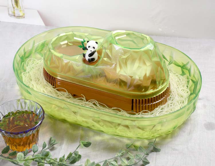 [子供も大喜び]そうめん流し機 電池式 波乗り/腹ペコ パンダ  簡単組立