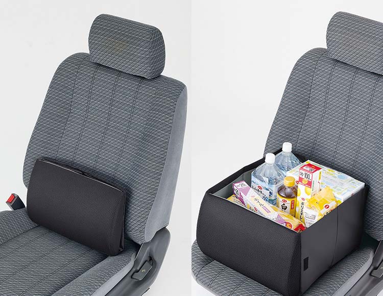 [荷物の転落防止] 車収納シートボックス 腰クッション 容量30L 
