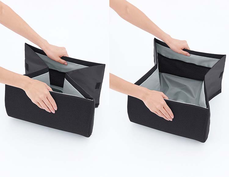 [荷物の転落防止] 車収納シートボックス 腰クッション 容量30L 