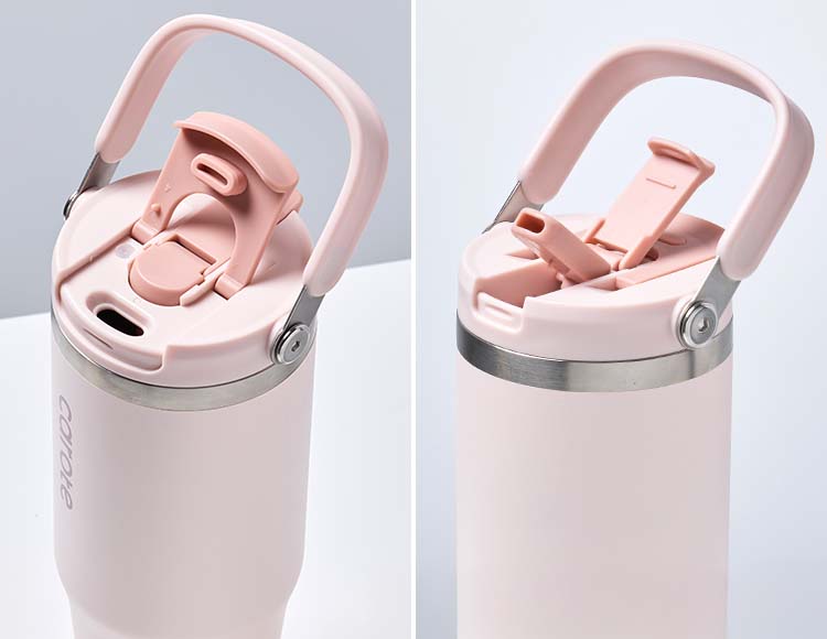 【公式販売店】CAROTE(カローテ) Catch Handle 大容量タンブラー ストロー付き 960ml 保温 保冷
