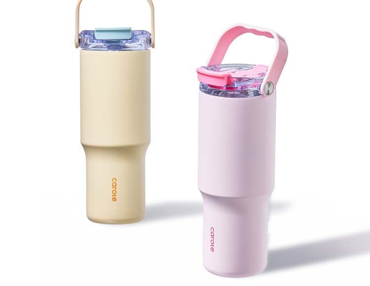 【公式販売店】CAROTE(カローテ) Catch Handle タンブラー ストロー付き 880ml 保冷専用