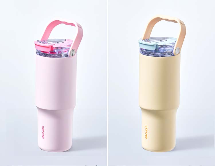 【公式販売店】CAROTE(カローテ) Catch Handle タンブラー ストロー付き 880ml 保冷専用