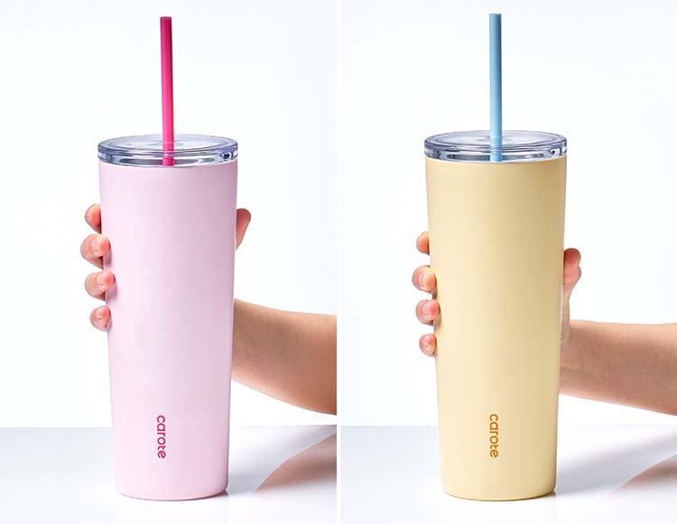 【公式販売店】CAROTE(カローテ) Clear Top タンブラー ストロー付き 950ml 保冷専用