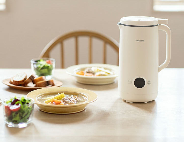 [カレーやスムージーにも]マルチスープポット ホワイト 700ml 