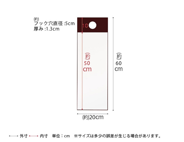 フックミラー 高さ60cm
