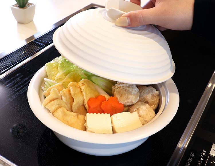 [蓋が取り皿になる] プチ 卓上鍋 18cm IH ガス火対応 シリコーンミトン付属