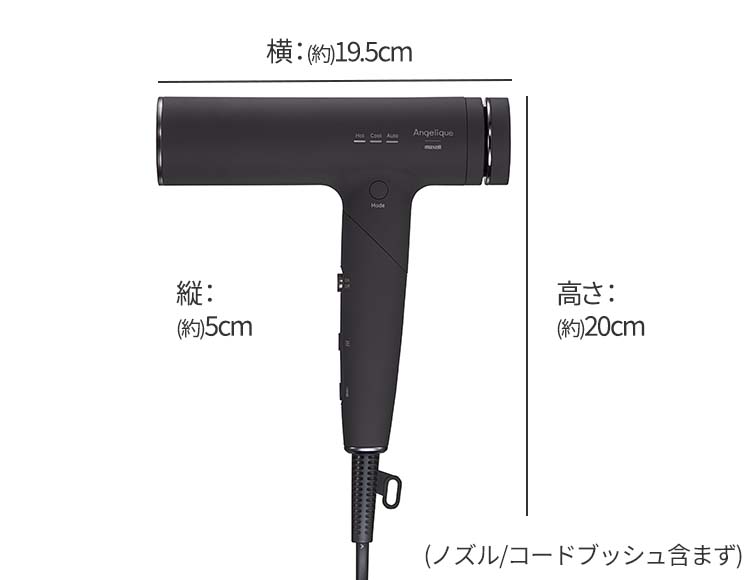 Angelique(アンジェリーク) プラズマイオン ヘアドライヤー AC100-240V 速乾 海外対応モデル