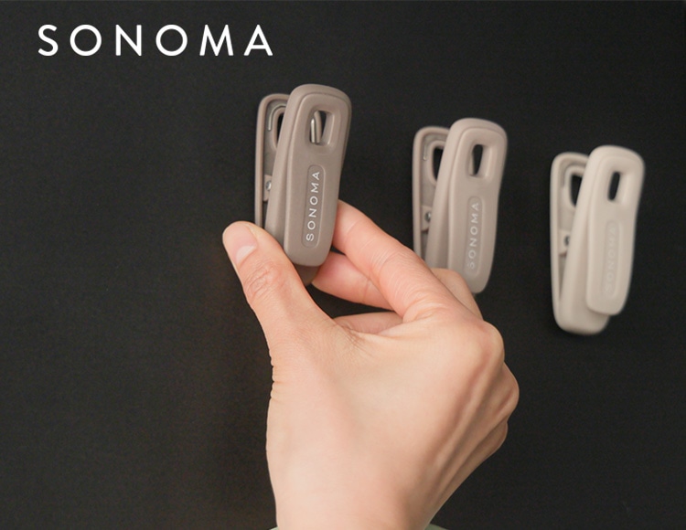 [公式販売店] SONOMA ( ソノマ ) マグネットでくっつく カッター付クリップ  3個セット
