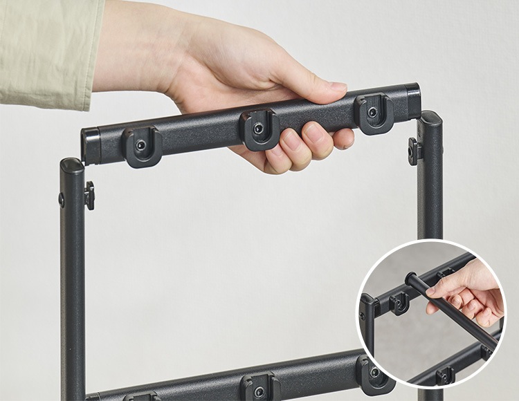 Quick Lock シューズラック 伸縮 幅56-75cm 工具不要 簡単組立